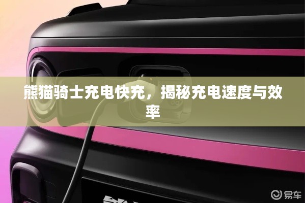 熊貓騎士充電快充，揭秘充電速度與效率