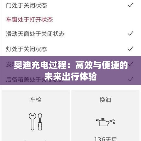 奧迪充電過程:高效與便捷的未來出行體驗