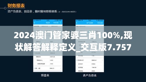 2024澳門(mén)管家婆三肖100%,現(xiàn)狀解答解釋定義_交互版7.757