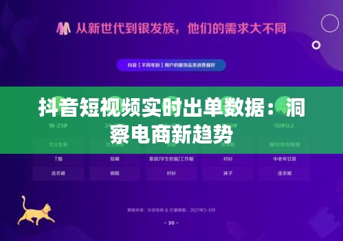 抖音短視頻實(shí)時(shí)出單數(shù)據(jù):洞察電商新趨勢(shì)