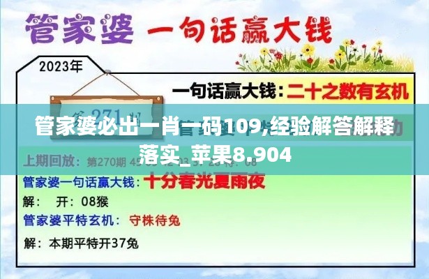 管家婆必出一肖一碼109,經(jīng)驗(yàn)解答解釋落實(shí)_蘋果8.904