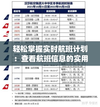 輕松掌握實(shí)時(shí)航班計(jì)劃：查看航班信息的實(shí)用指南