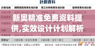新奧精準免費資料提供,實效設計計劃解析_SE版6.609