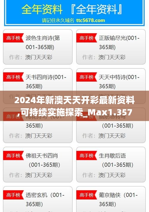 2024年新澳天天開彩最新資料,可持續(xù)實施探索_Max1.357