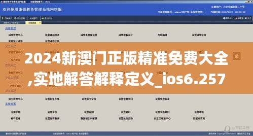 2024新澳門正版精準免費大全,實地解答解釋定義_ios6.257