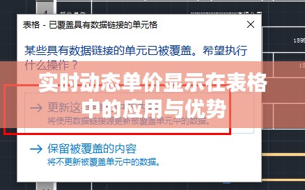 實(shí)時(shí)動(dòng)態(tài)單價(jià)顯示在表格中的應(yīng)用與優(yōu)勢(shì)