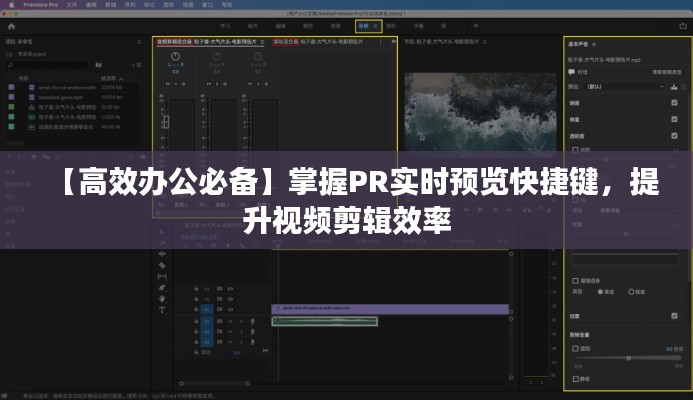 【高效辦公必備】掌握PR實(shí)時(shí)預(yù)覽快捷鍵，提升視頻剪輯效率