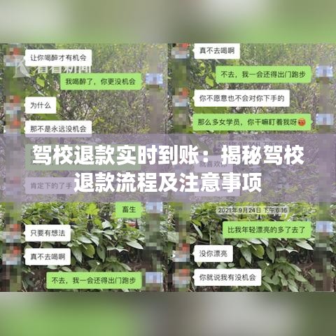 駕校退款實時到賬：揭秘駕校退款流程及注意事項