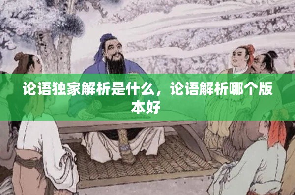 論語獨家解析是什么，論語解析哪個版本好 