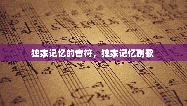 獨(dú)家記憶的音符，獨(dú)家記憶副歌 