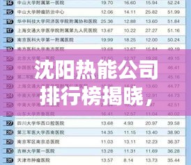 沈陽熱能公司排行榜揭曉，權(quán)威排名榜單，專業(yè)實(shí)力一目了然！