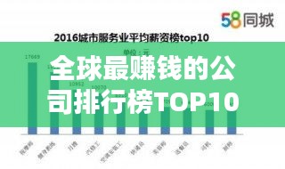 全球最賺錢(qián)的公司排行榜TOP10，暴利行業(yè)大揭秘！