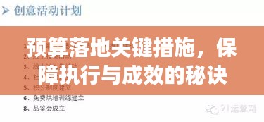 預(yù)算落地關(guān)鍵措施，保障執(zhí)行與成效的秘訣！
