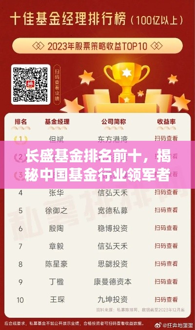 長盛基金排名前十，揭秘中國基金行業(yè)領(lǐng)軍者！