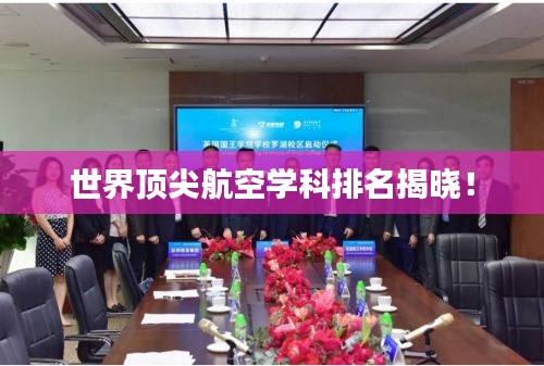 世界頂尖航空學科排名揭曉！