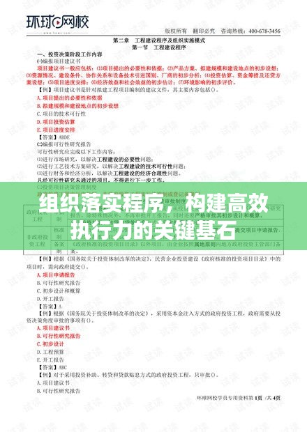 組織落實(shí)程序，構(gòu)建高效執(zhí)行力的關(guān)鍵基石