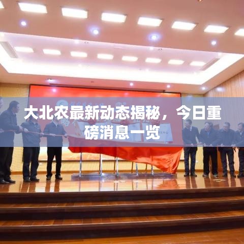 大北農(nóng)最新動態(tài)揭秘，今日重磅消息一覽
