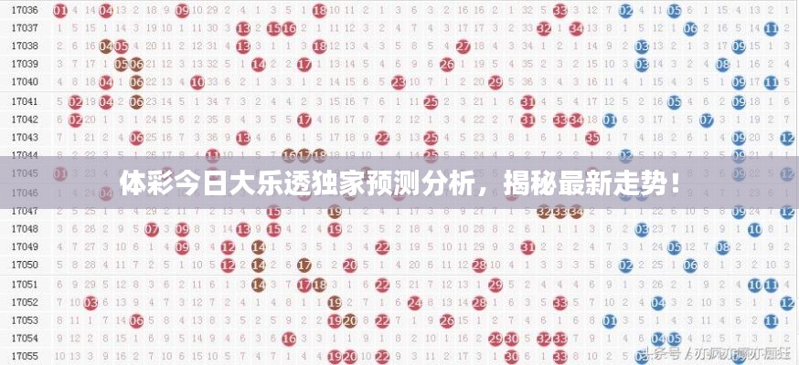 體彩今日大樂透獨家預(yù)測分析，揭秘最新走勢！